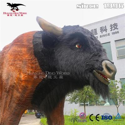景区公园动物园美陈产品仿真机械电动野牛模型恐龙厂家定制生产