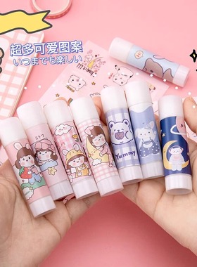 固体胶罐装9克卡通学生儿童DIY手固体胶棒 学习文具办公固体胶水