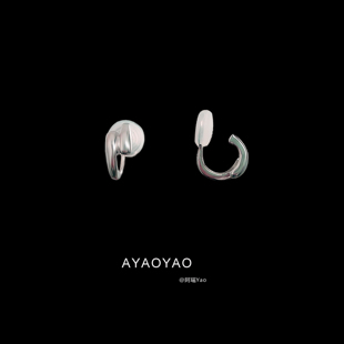 阿瑶几何哑金耳圈耳环女无耳洞蚊香盘耳夹高级感简约时尚通勤百搭