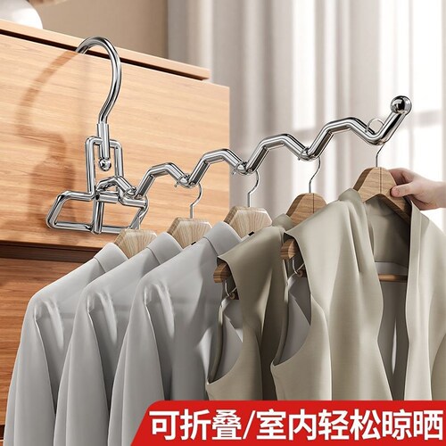 防盗窗晾衣架阳台折叠晒衣架防盗窗晾衣服神器宿舍窗外护栏晾衣杆