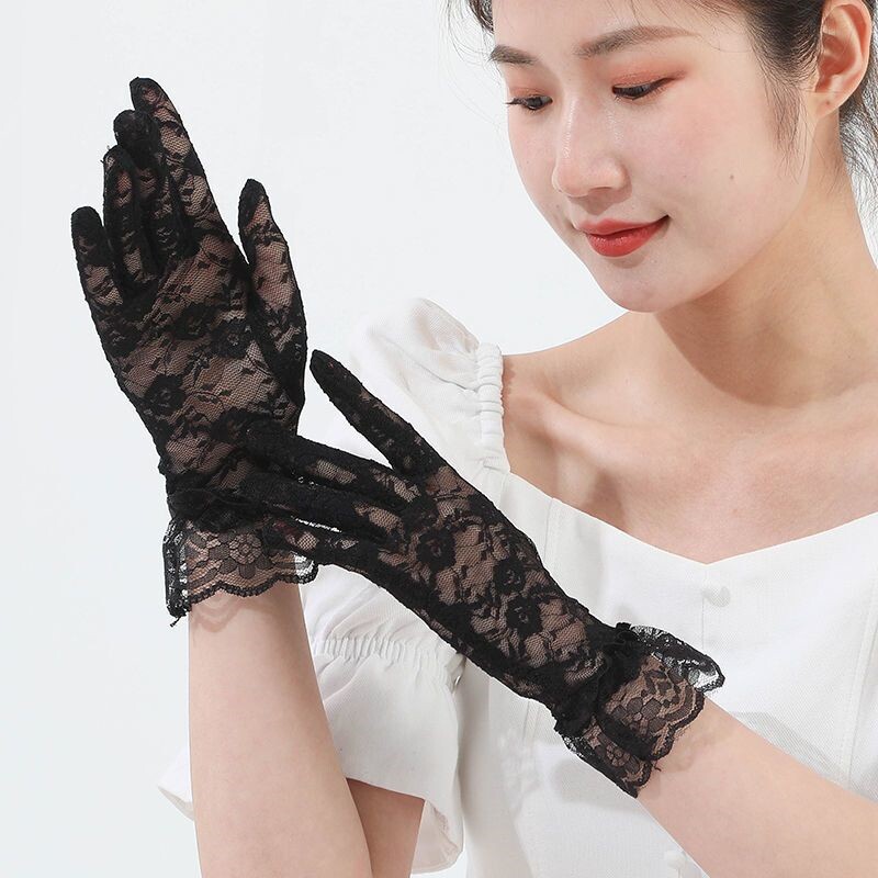 婚纱手套蕾丝婚纱拍照超薄透气防晒演出新娘结婚影楼跳舞摄影专用