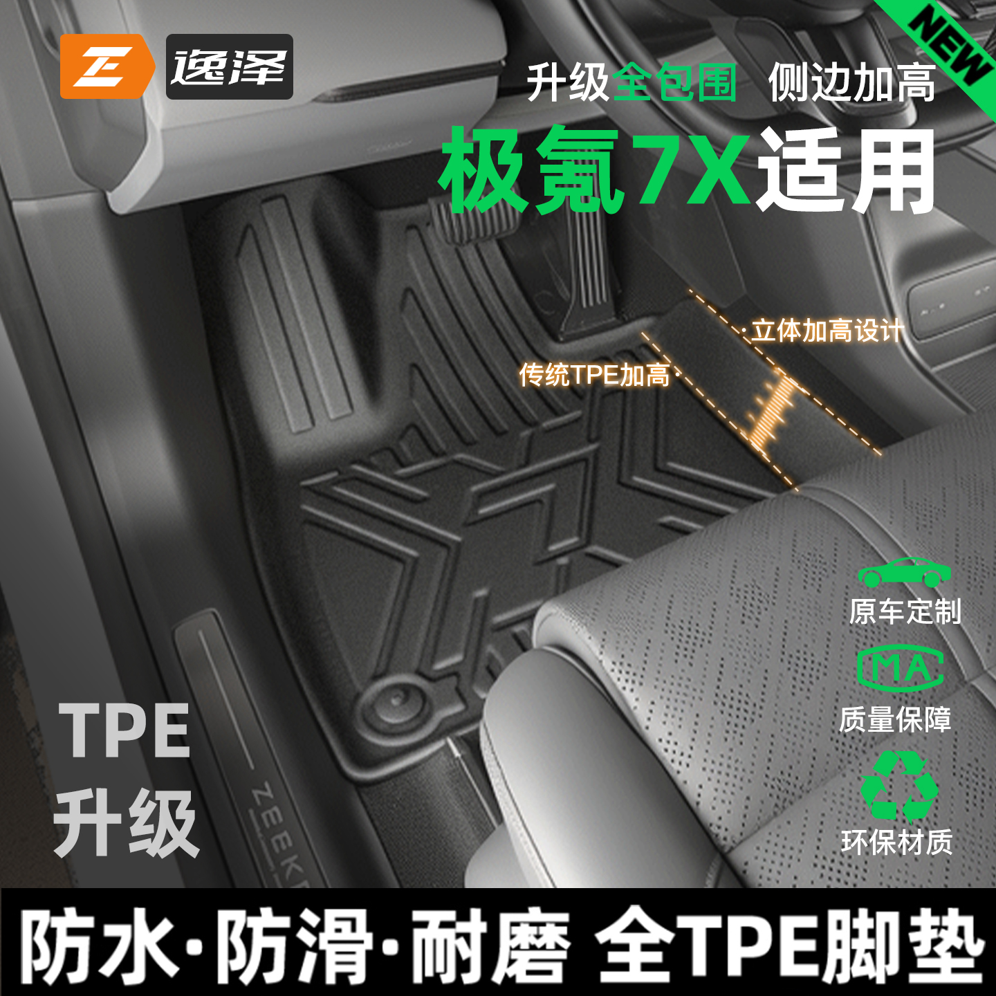 【热销N0.1】26款极氪7X专用脚垫