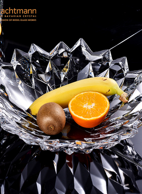 NACHTMANN德国进口北欧轻奢华家用客厅送礼石英水晶玻璃水果盘