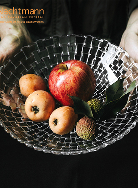NACHTMANN德国进口水晶玻璃家用摆件高档轻奢欧式干果盘子水果盘