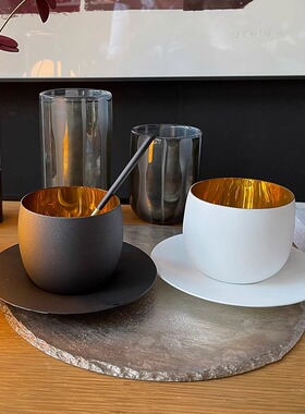 德国进口高档咖啡杯意式拉花杯套装个性轻奢玻璃拿铁杯牛奶杯