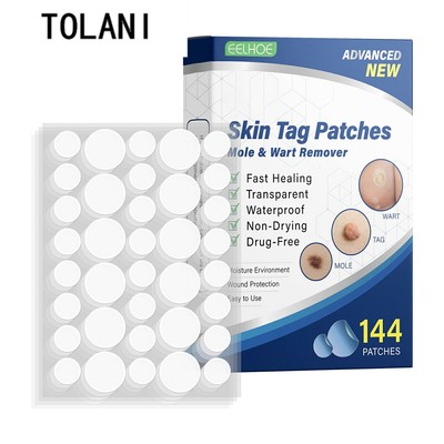 144Pcs Skin Tag Remover Patches Mole Wart Removing Sticker N