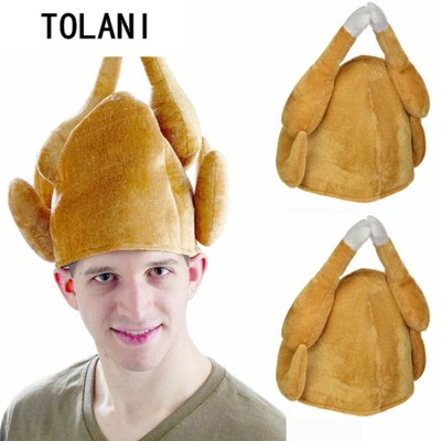 Stuffed Christmas Turkey Hat Adult Novelty Fancy Dress