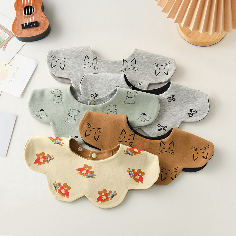 k*y韩国同款婴儿口水巾宝宝纯棉a类花瓣围兜围嘴围脖双面带口水兜,婴童用品,口水巾,淘宝优惠券,粉丝福利购,淘宝优惠卷