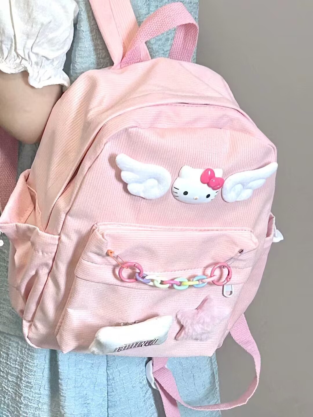 hellokitty书包初高中女大小学生大容量双肩旅行哈喽kt背包高颜值 箱包皮具/热销女包/男包 双肩背包 原图主图