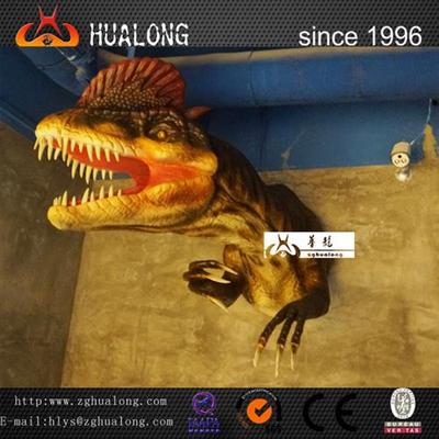 仿真恐龙头破墙而出侏罗纪恐龙高度还原逼真恐龙源头实力工厂