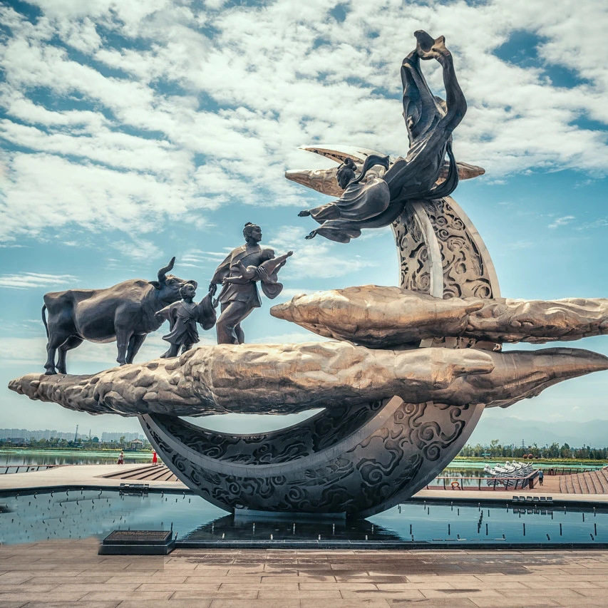 制作不锈钢雕塑户外园林景观雕塑广场大型不锈钢雕像艺术摆件