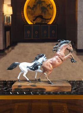 欧式摆件家居饰品乔迁开业礼品新款饰品铸铜骏马客厅办公室工艺品