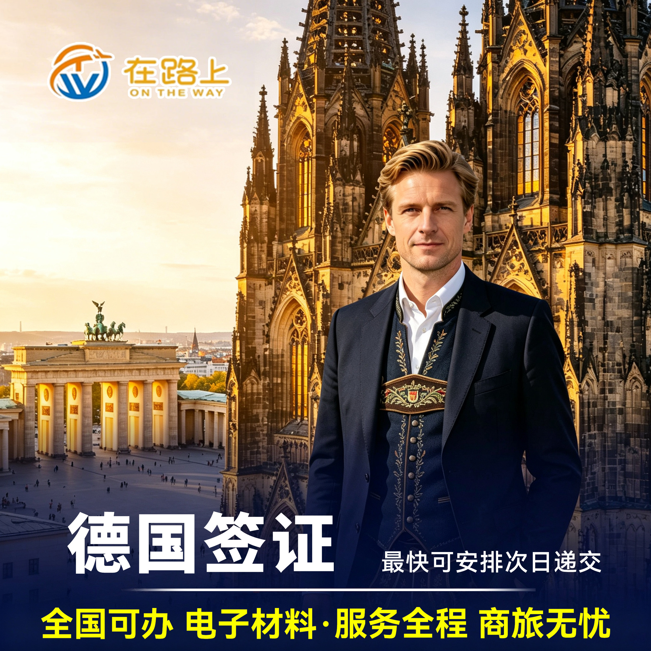 德国·旅游签证·上海送签·全国办理 申根签证德国个人旅游商务探亲访友展会签证 加急预约 多次签证