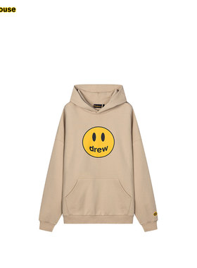 drew house mascot笑脸连帽卫衣纯棉宽松沙色男女同款