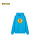 mascot笑脸图案宽松连帽卫衣湖蓝色男女同款 drew house