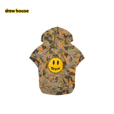 drewhouse笑脸图案迷彩狗衣