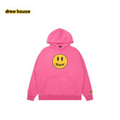 mascot笑脸宽松连帽拉绒卫衣粉色男女同款 drew house