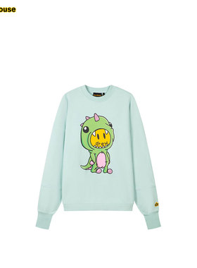 drew house dinodrew小恐龙圆领拼接卫衣25秋季男女同款