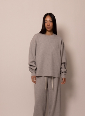 drew house basics素感华夫格长袖T恤25新品男女同款