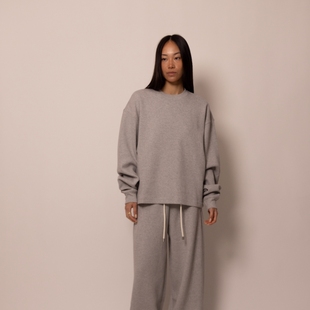 男女同款 drew T恤25新品 basics素感华夫格长袖 house