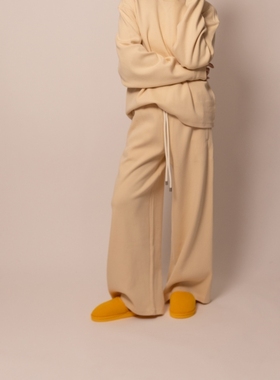 drew house basics素感华夫格长裤25新品男女同款