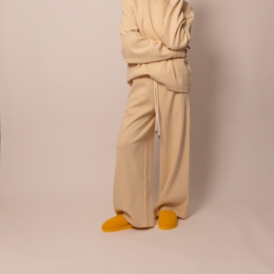 drew house basics素感华夫格长裤25新品男女同款