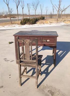 民俗老物件八十年代办公桌一套怀旧家具影视道具复古摆件民宿装饰