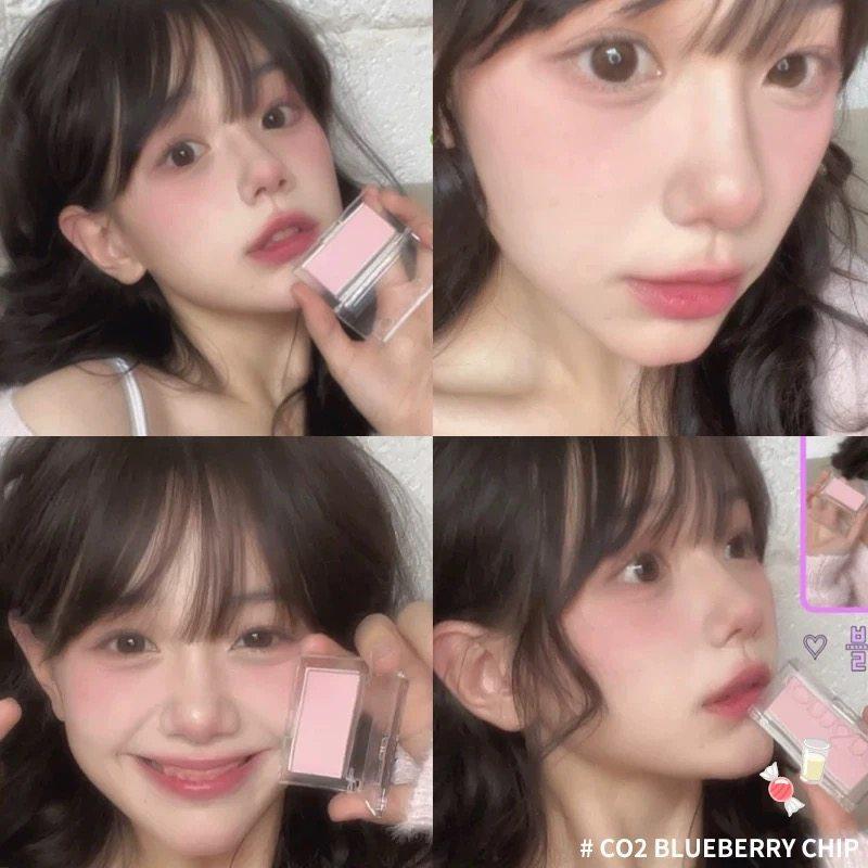 隐形毛孔少女感！Romand单色腮红