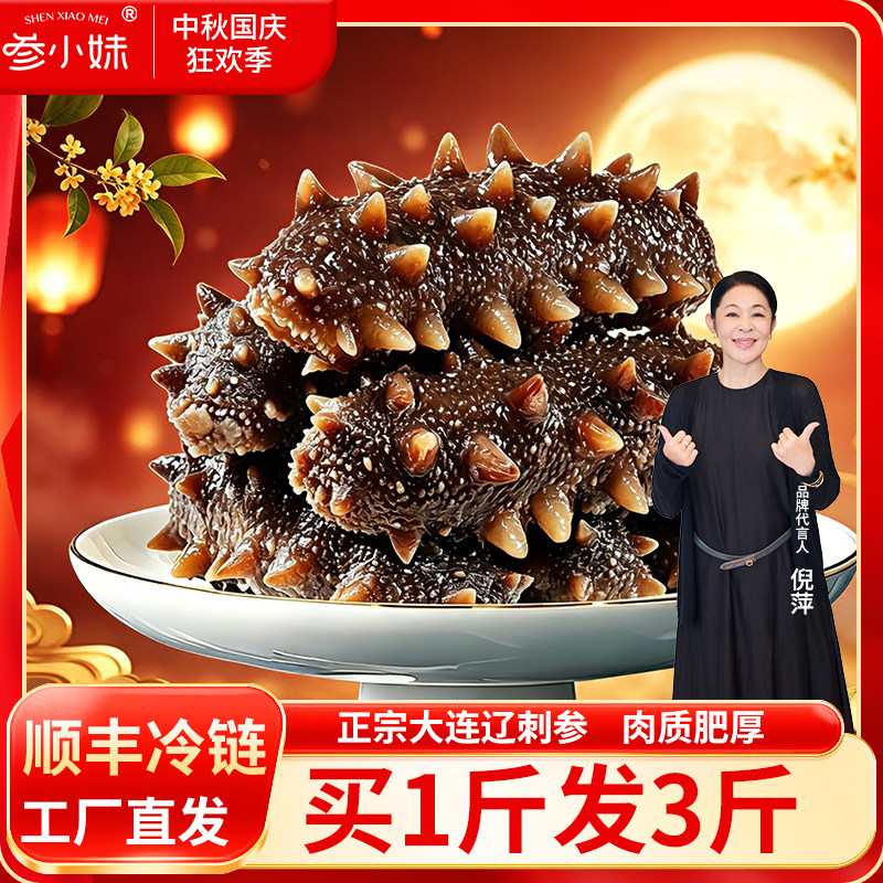 拍1发3 参小妹鲜食海参14-16头每斤 大连深海捕捞辽刺参 节日送礼