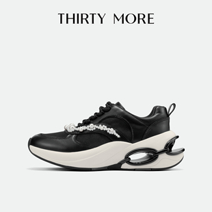 【美到犯规】Thirty More潮酷休闲鞋女2025秋冬新款时尚厚底板鞋