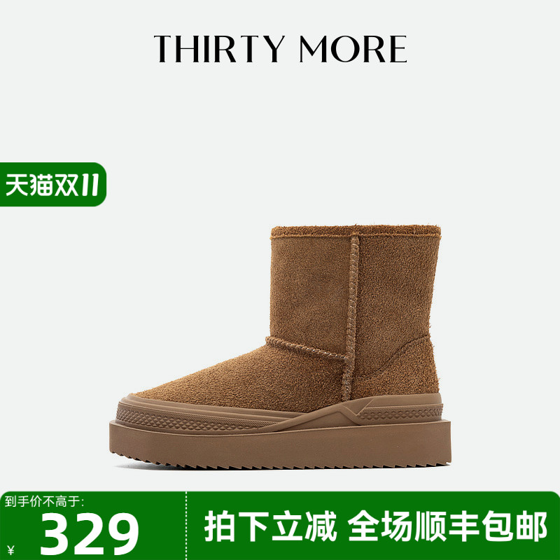 厚底保暖棉鞋THIRTYMORE冬季