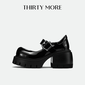 新款 镂空小皮鞋 More复古玛丽珍鞋 女2026春季 缔造风格 Thirty