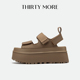 新款 休闲露趾沙滩鞋 More厚底凉鞋 女2026夏季 海盐慕斯 Thirty