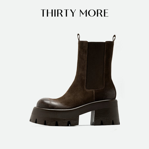 THIRTYMORE美拉德厚底烟筒靴