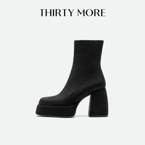 黑色百搭短靴THIRTYMORE