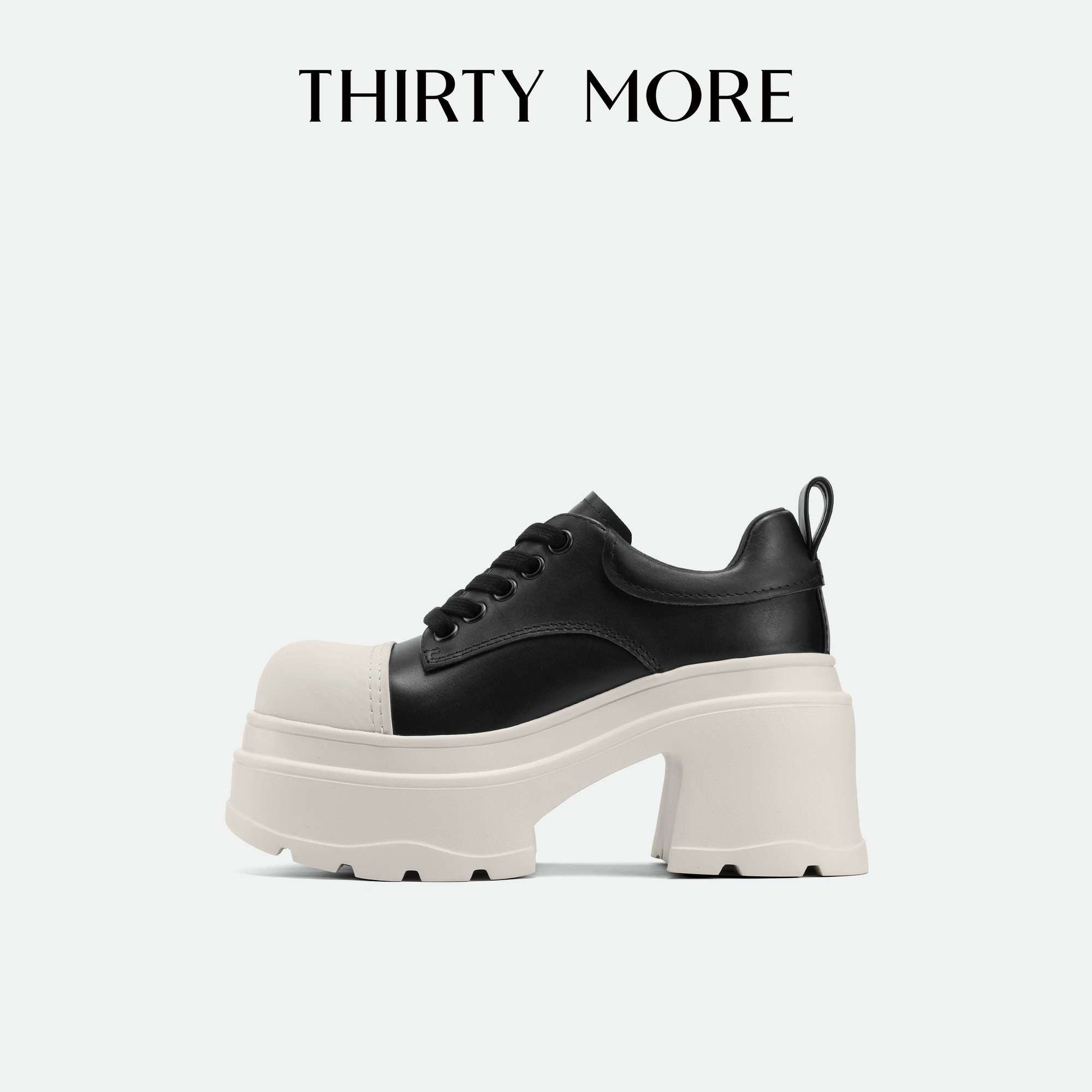 Thirty More粗高跟复古单鞋2025秋冬新款潮流百搭休闲鞋气质女鞋,女鞋,浅口单鞋,淘宝优惠券,粉丝福利购,淘宝优惠卷