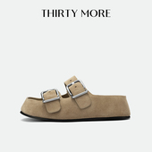 新款 厚底凉拖增高沙滩鞋 More拖鞋 女2026夏季 慵懒态度 Thirty