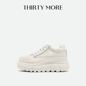 Thirty More潮流网格老爹鞋2025秋冬新款增高百搭厚底休闲运动鞋
