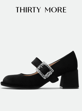 【粉红泡泡】Thirty More气质玛丽珍鞋2025秋冬新款甜美浅口单鞋