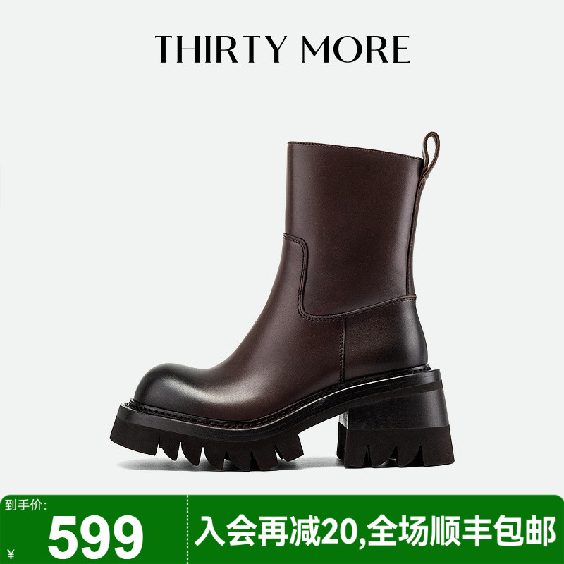 厚底短靴THIRTYMORE百搭