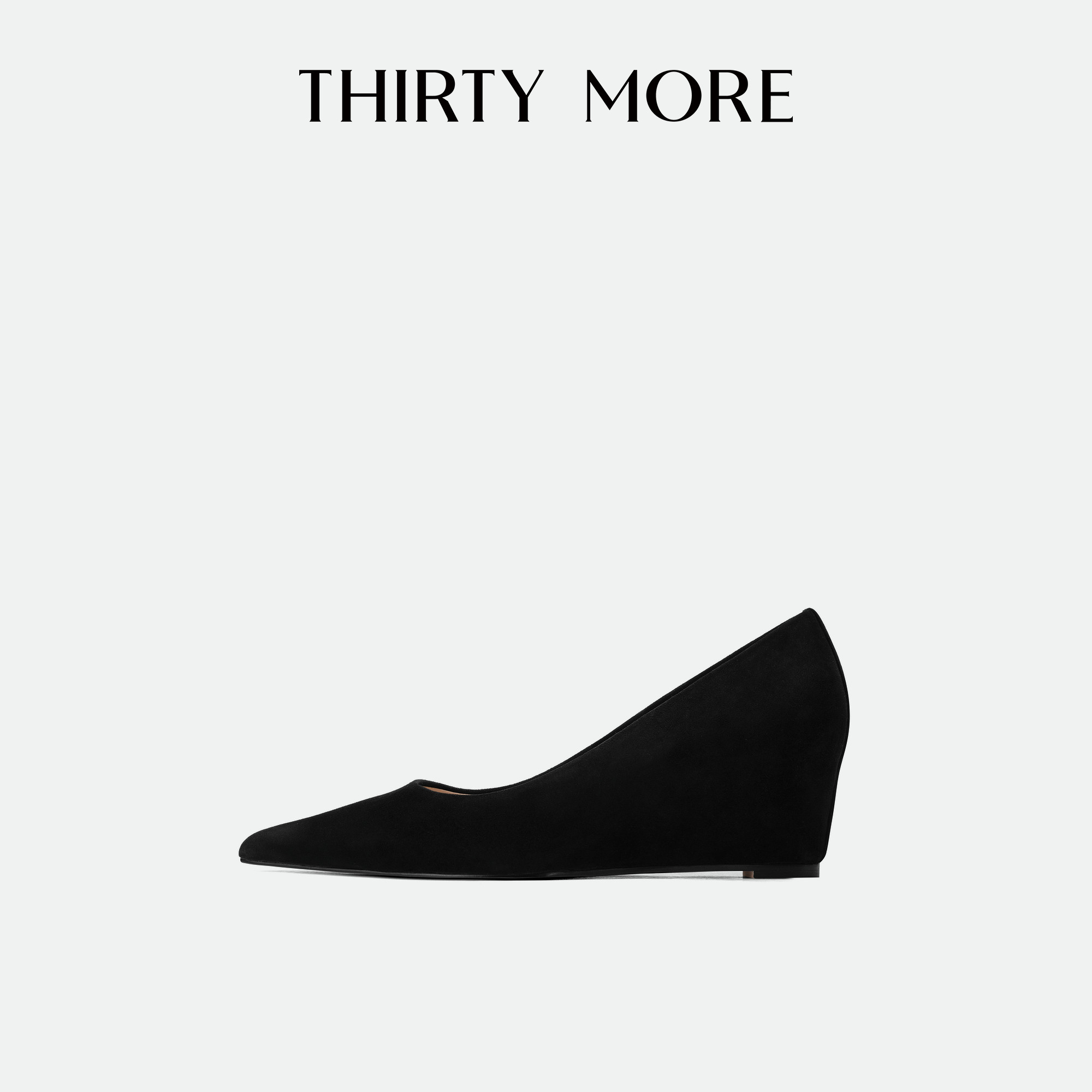【极简老钱】Thirty More新年红单鞋子女2026秋冬新款坡跟高跟鞋