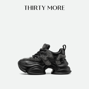 Thirty More厚底老爹鞋女2025秋冬新款设计感百搭运动鞋休闲女鞋
