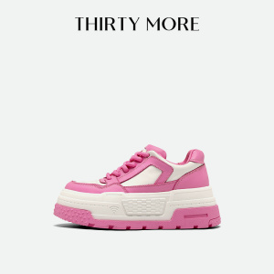 Thirty More厚底熊猫鞋女2025秋新款轻便运动休闲鞋增高板鞋女鞋