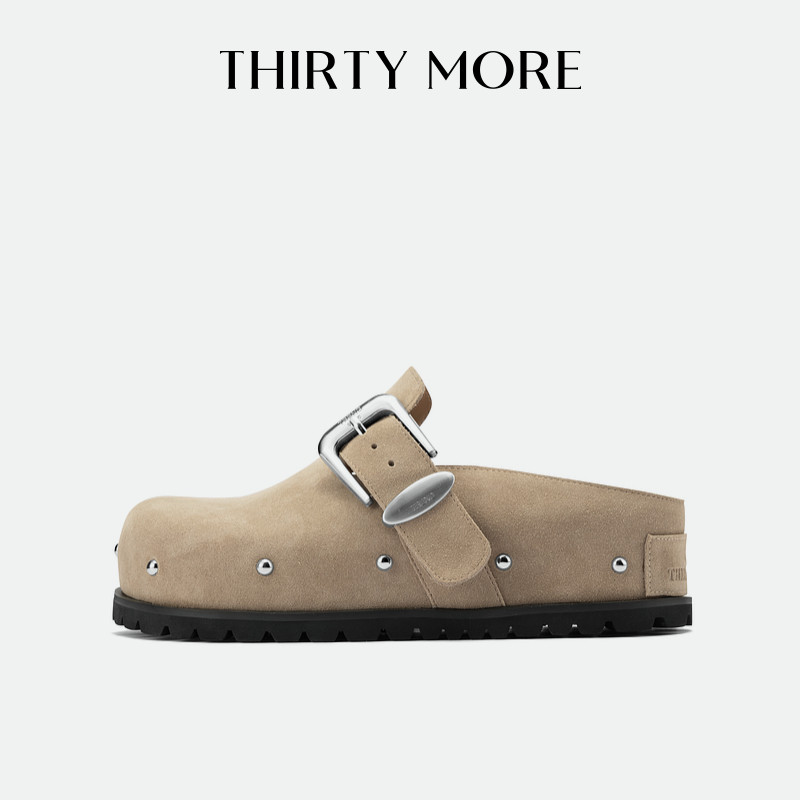 【松弛老钱】Thirty More厚底勃肯鞋女2026春夏新款休闲半拖女鞋