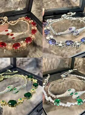 满钻灵蛇手链小众轻奢