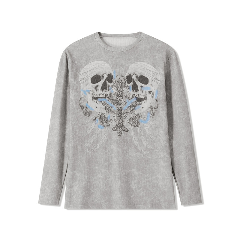 XINGQING GOTHIC T SHIRT WOMEN FAIRYCORE GRUNGE LONG SLEEVE T