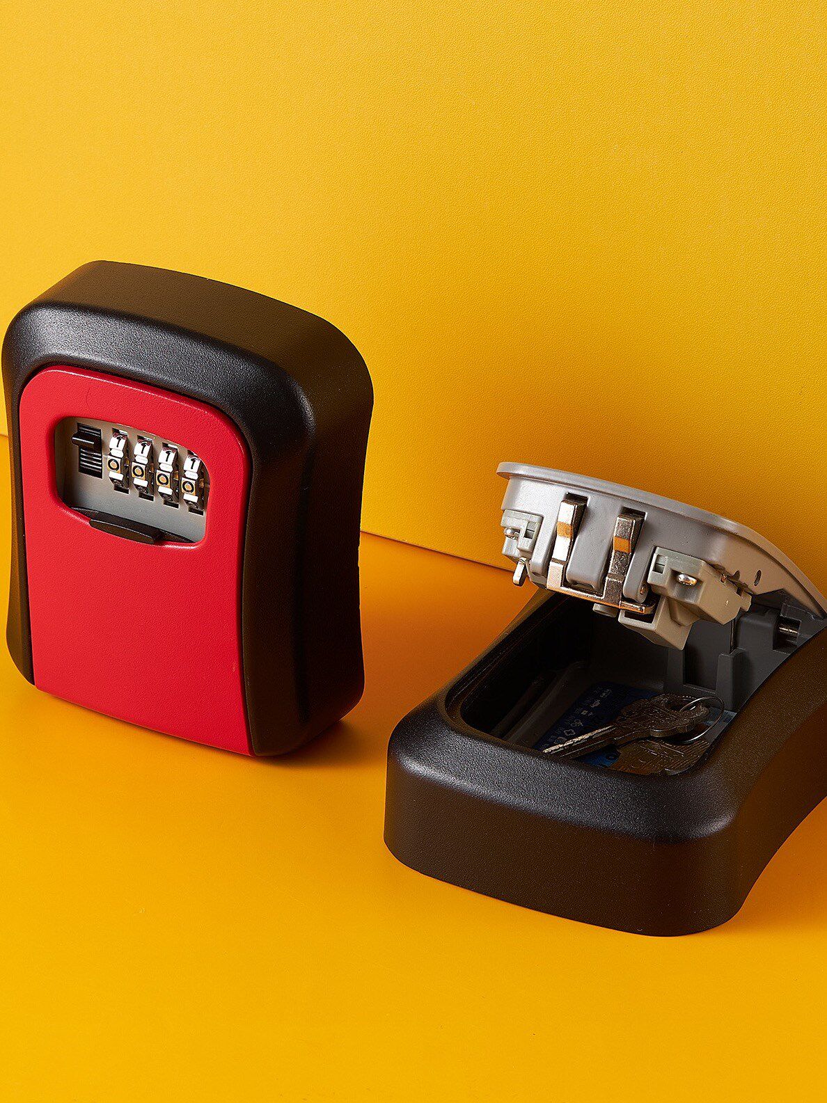 装修密码钥匙盒猫眼盒子工地免打孔防盗门工程挂墙临时门上入户锁