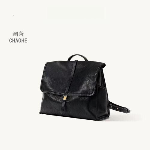 2026新款简行双肩包羊皮轻便背包