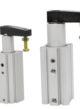 回转旋转夹紧下压气缸QCK12/16/25/32/40/50/63X10X20X50SL/R/MKB