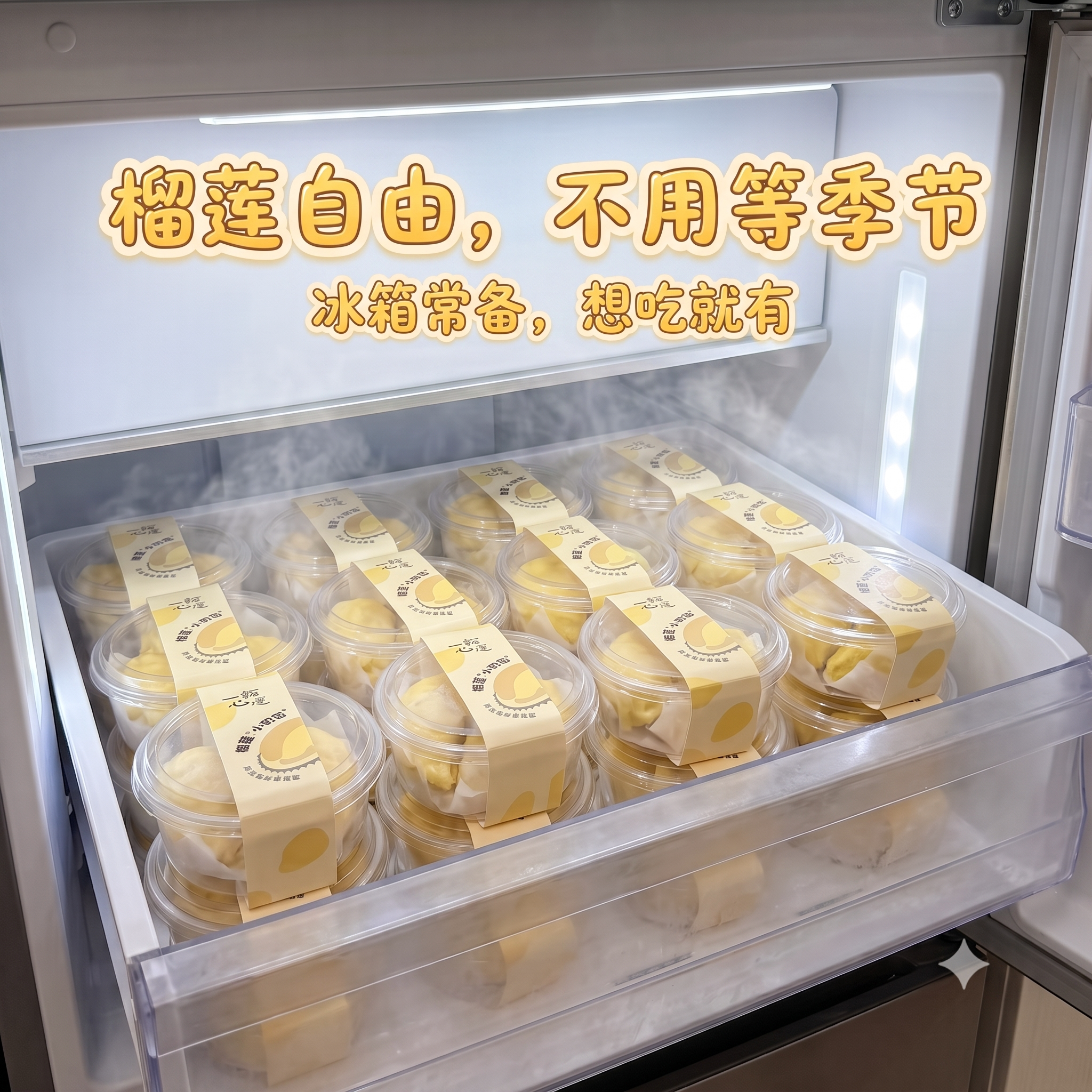 榴莲"小奶包"奶香金枕冻榴莲肉